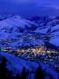 Overhead View Of Ketchum At Night From The Summit Of Mt. Baldi, Sun Valley, Usa by Mark & Audrey Gibson Limited Edition Print
