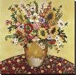 Golden Vase Floral by Suzanne Etienne Limited Edition Pricing Art Print