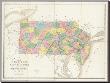 Map Of New Jersey And Pennsylvania, C.1839 by David H. Burr Limited Edition Print