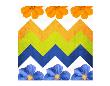 Chevron Pattern With Flowers by Irena Orlov Limited Edition Print