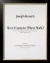 Text/Context (New York) by Joseph Kosuth Limited Edition Print