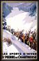 Chartreuse Resort Snow Tobaggan by Roger Broders Limited Edition Print
