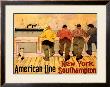 American Line, New York To Southampton by Henri Cassiers Limited Edition Pricing Art Print