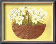 White And Blue Flowers In Wicker Basket by Cuca Garcia Limited Edition Print