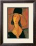 Portrait Of A Woman (Jeanne Hebuterne) In Large Hat, C.1918 by Amedeo Modigliani Limited Edition Print