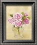 Pink Roses In Vase by Cuca Garcia Limited Edition Print