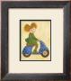 Girl On Blue Motorbike by Alba Galan Limited Edition Pricing Art Print