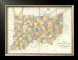 Map Of Ohio And Indiana, C.1839 by David H. Burr Limited Edition Pricing Art Print