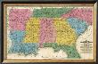 Map Of The Southern States, C.1839 by Samuel Augustus Mitchell Limited Edition Pricing Art Print