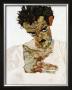 Autoportrait A La Tete Pechee, C.1912 by Egon Schiele Limited Edition Pricing Art Print