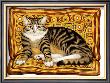 Tabby Cat On Cushion by Gale Pitt Limited Edition Pricing Art Print