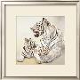 Tigres Blancs, Mere Et Fille by Danielle Beck Limited Edition Pricing Art Print