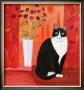 Cat With Carnations by Mary Stubberfield Limited Edition Print