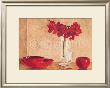 Vase And Bowls With Amaryllis by Ina Van Toor Limited Edition Print