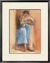 Woman In Blue by Talantbek Chekirov Limited Edition Pricing Art Print