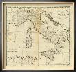 Italy And Sardinia, C.1796 by Mathew Carey Limited Edition Pricing Art Print