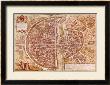 Map Of Paris 1585 by Georges Braun Limited Edition Print