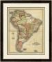 Antique Map Of South America by Alvin Johnson Limited Edition Print