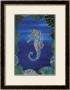 Seahorse On Blue by Rogest Limited Edition Print