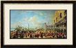 In Front Of The Doge Palace In Venice by Luca Carlevaris Limited Edition Pricing Art Print