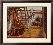 Blue Stair And Begonias by John Atwater Limited Edition Pricing Art Print