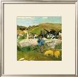 Peasants, Pigs And A Village Under The Clear Sky In Brittany, France by Paul Gauguin Limited Edition Print