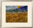 Landscape With Wheat Sheaves And Rising Moon by Vincent Van Gogh Limited Edition Print