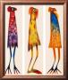 Funky Odd Bird Trio by Janet Waring Limited Edition Pricing Art Print