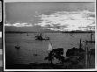Panoramic View Of Of Ny Harbor And Boats Taken From The Pedestal Of The Statue Of Liberty by Wallace G. Levison Limited Edition Print