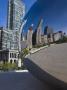 Cloud Gate Sculpture In Millennium Park Reflecting The Skyline, Chicago, Illinois, Usa by Amanda Hall Limited Edition Print