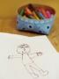 Crayons In A Bowl And A Drawing Of A Man by Johan Hedenstrom Limited Edition Pricing Art Print