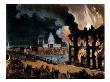 A Fire In London - Across The Bridge From St. Paul 'S Cathedral From The Microcosm Of London, 1808 by Gustave Dore Limited Edition Pricing Art Print