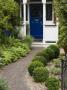 Front Garden With Brick Path To Front Door, Gravel Bed With Box Balls, Designer: Kathy Taylor by Clive Nichols Limited Edition Print