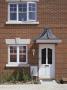 New Brick House With White Front Door And Canopy by Benedict Luxmoore Limited Edition Print