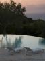 Loungers On Terrace Beside Infinity Pool At Sunset, Corfu by Clive Nichols Limited Edition Print