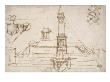 Etude D'architecture Relative Au Castello Sforzesco by Leonard De Vinci Limited Edition Pricing Art Print