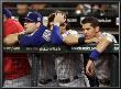 Texas Rangers V San Francisco Giants, Game 1: Michael Young, Ian Kinsler by Ezra Shaw Limited Edition Print