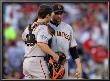 San Francisco Giants V Texas Rangers, Game 3: Buster Posey,Jonathan Sanchez by Ronald Martinez Limited Edition Print