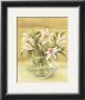 White And Pink Lilies In Vase by Cuca Garcia Limited Edition Print