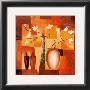 Orange Geometric Floral Ii by Alfred Gockel Limited Edition Print