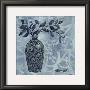 Ornate Vase With Indigo Leaves Ii by Norman Wyatt Jr. Limited Edition Print