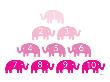 Pink Counting Elephants by Avalisa Limited Edition Print