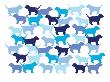 Blue Puppies Pattern by Avalisa Limited Edition Print