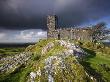 Brentor Church With Storm Clouds Behind, Evening View, Dartmoor Np, Devon, Uk. October 2008 by Ross Hoddinott Limited Edition Print