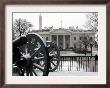 A Light Dusting Of Snow Covers The Ground In Front Of The White House by Ron Edmonds Limited Edition Print