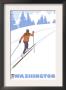 Washington - Trek Washington, Cross Country Skier, C.2008 by Lantern Press Limited Edition Print