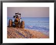 Tractor Plowing Beach, Miami Beach, Fl by Jeff Greenberg Limited Edition Print
