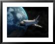 Space Shuttle Backdropped Against Earth by Stocktrek Images Limited Edition Print