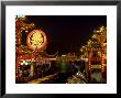 Aberdeen Floating Restaurant Harbour At Dusk, Hong Kong, China by Charles Bowman Limited Edition Print