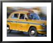 Yellow Ambassador Taxi, Calcutta, Kolkata, West Bengal, India by Jane Sweeney Limited Edition Print